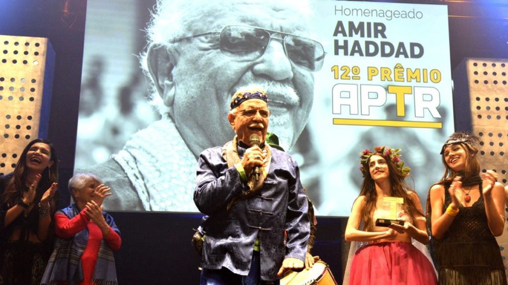 Amir Haddad homenageado na 12ª edição do Prêmio APTR em 2018 | Foto: Divulgação