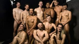 Elenco da versão brasileira de Naked Boys Singing | Foto: Caio Gallucci